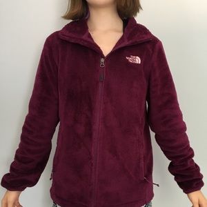 North Face jacket - magenta, furry, so soft